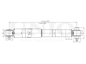 Rear oil shock absorber photo