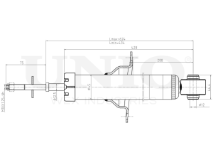Rear gas shock absorber photo