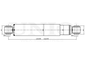 Rear gas shock absorber photo