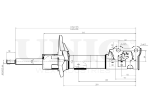 Left front gas shock absorber photo