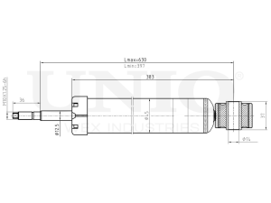 Rear gas shock absorber photo