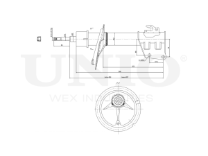 Front gas shock absorber photo