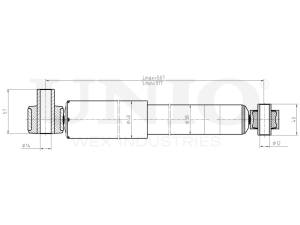 Rear gas shock absorber photo