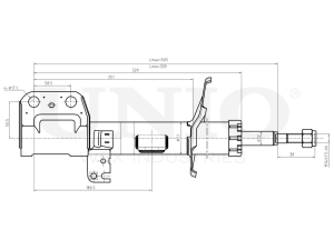 Right front gas shock absorber photo