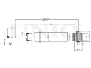 Rear gas shock absorber photo