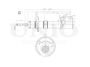 Left front gas shock absorber photo