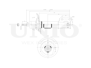 Left front gas shock absorber photo