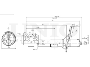 Left front gas shock absorber photo