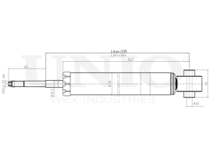 Rear gas shock absorber photo