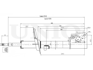 Front gas shock absorber photo