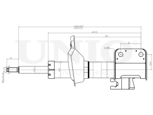 Left rear gas shock absorber photo