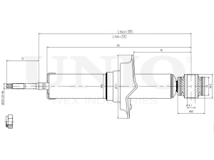 Rear gas shock absorber photo