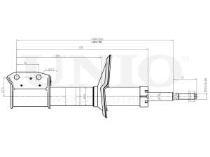 Front gas shock absorber photo