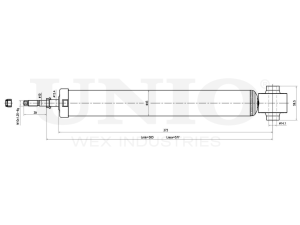 Rear gas shock absorber photo