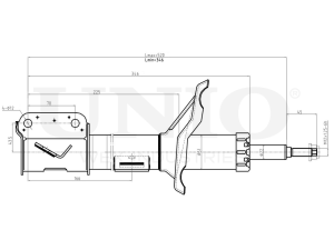 Right front gas shock absorber photo