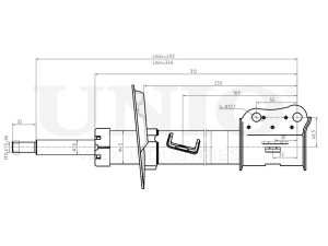 Right front gas shock absorber photo