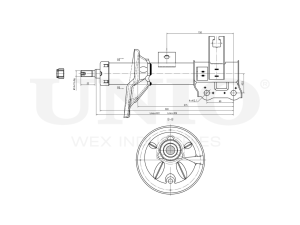 Left front gas shock absorber photo