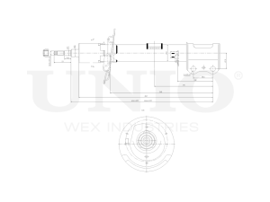 Left front gas shock absorber photo