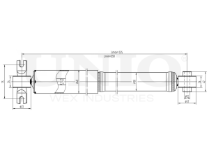 Rear gas shock absorber photo