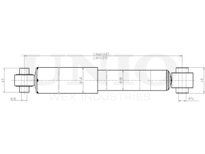 Rear gas shock absorber photo