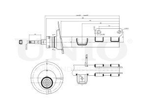Left front gas shock absorber photo