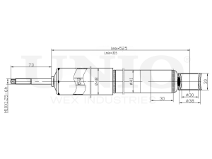 Rear gas shock absorber photo