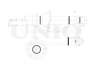 Rear gas shock absorber photo
