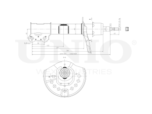 Left front gas shock absorber photo