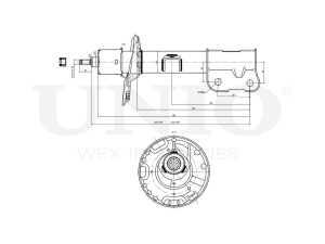 Right front gas shock absorber photo