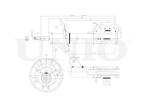 Left front gas shock absorber photo