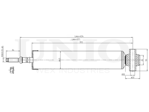 Rear gas shock absorber photo