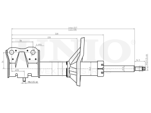 Front gas shock absorber photo