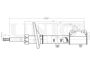 Left rear gas shock absorber photo
