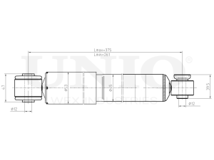 Rear gas shock absorber photo