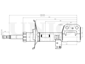Left front gas shock absorber photo