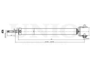 Rear gas shock absorber photo