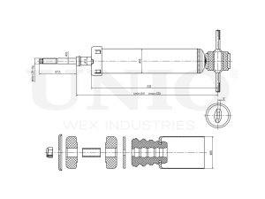 Front gas shock absorber photo