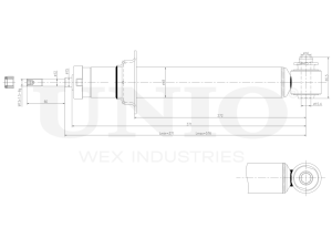 Rear gas shock absorber photo