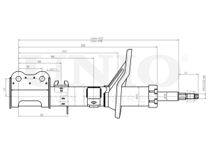Right front gas shock absorber photo