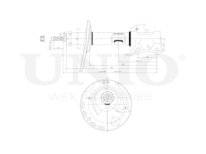 Right front gas shock absorber photo
