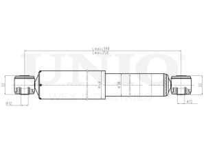 Rear gas shock absorber photo