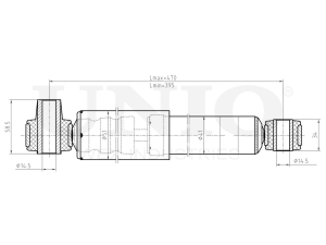 Rear gas shock absorber photo