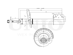 Front gas shock absorber photo