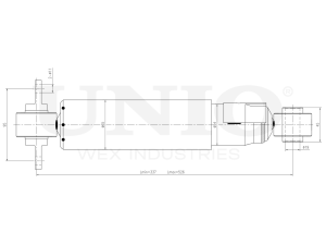 Rear gas shock absorber photo