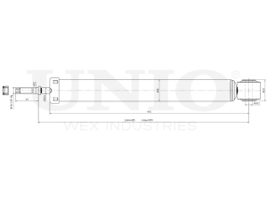 Rear gas shock absorber photo
