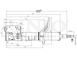 Right front gas shock absorber photo
