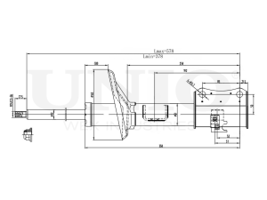 Left front gas shock absorber photo