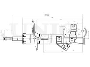 Left front gas shock absorber photo