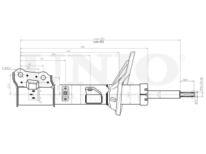 Left rear gas shock absorber photo