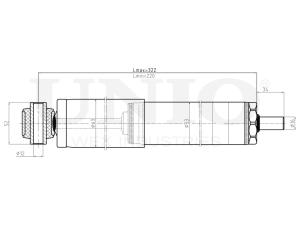 Rear gas shock absorber photo